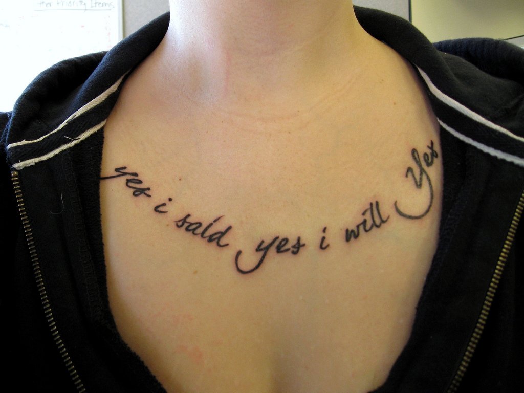 Se faire tatouer une phrase ?